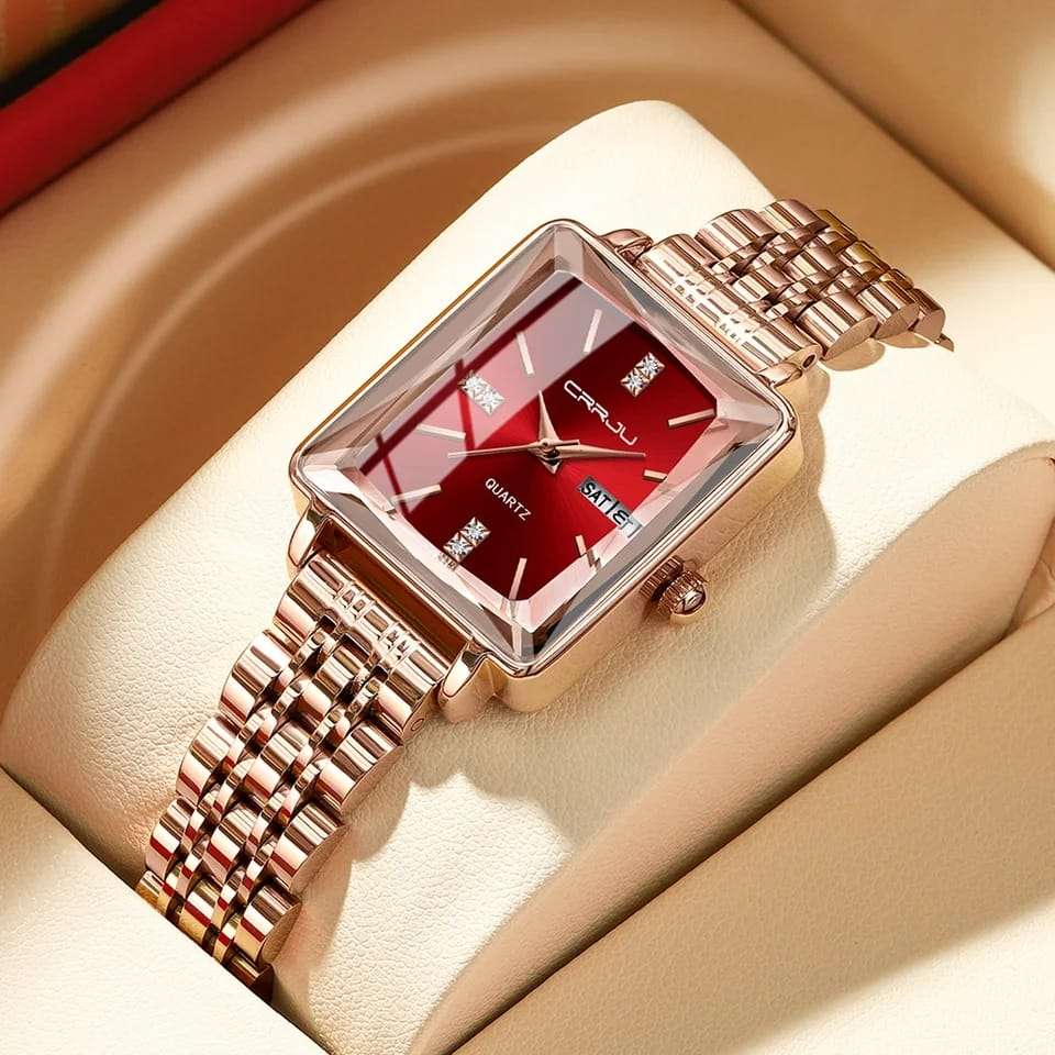 Gold Stainless Steel Ladies Quartz Watch